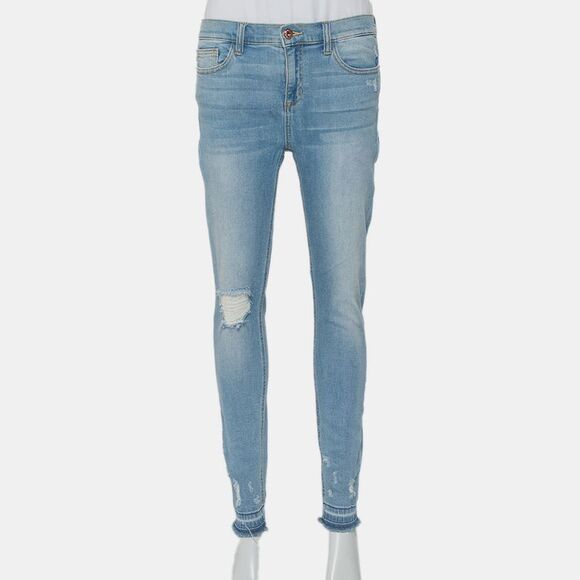Sneak Peek Blue Denim Distressed Skinny Jeans M